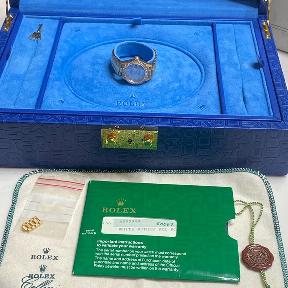 Rolex president 18k gold diamond watch - Picture 16 of 16